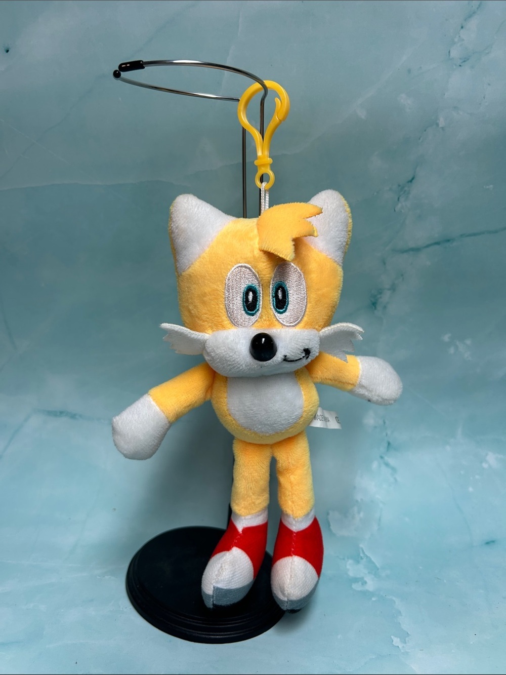Sonic The Hedgehog TAILS Mini Plush Toy Bag Clip  8 inches